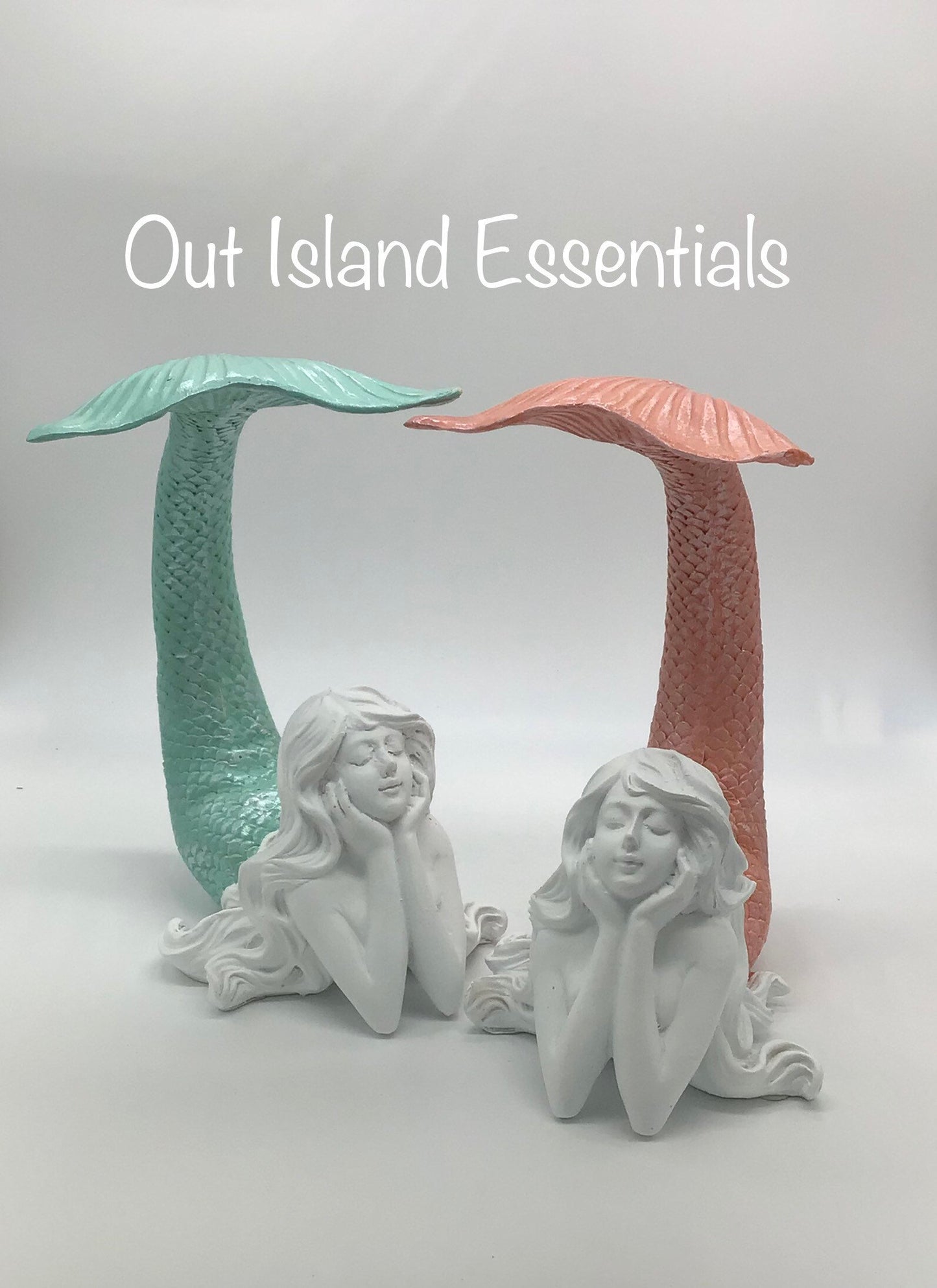 Tail Up Mermaid Statue | Mermaid Decoration | Daydreaming Mermaid | Fancy Tail Mermaid