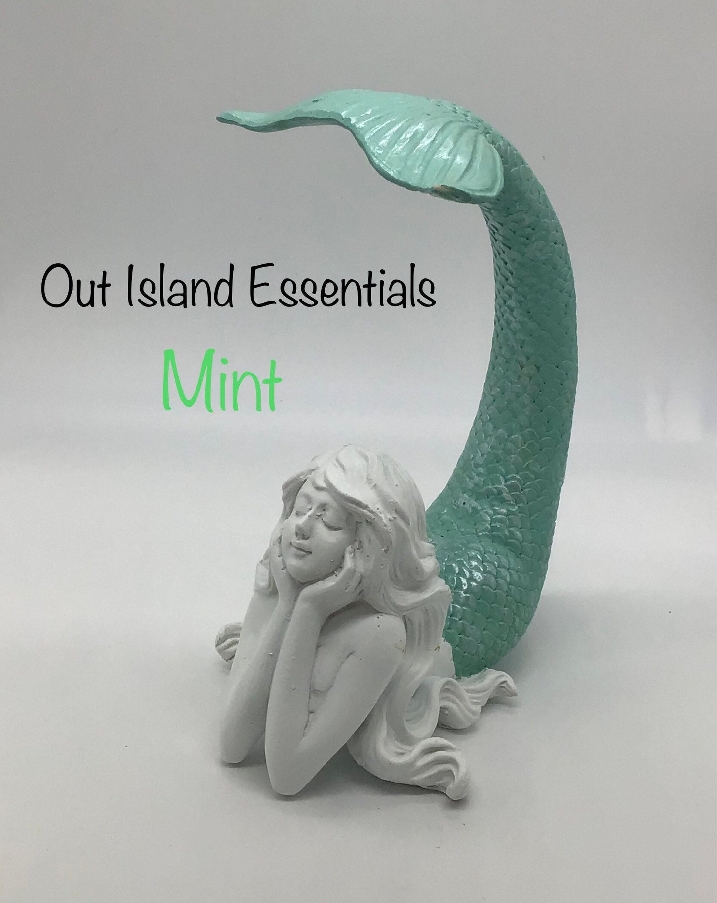 Tail Up Mermaid Statue | Mermaid Decoration | Daydreaming Mermaid | Fancy Tail Mermaid