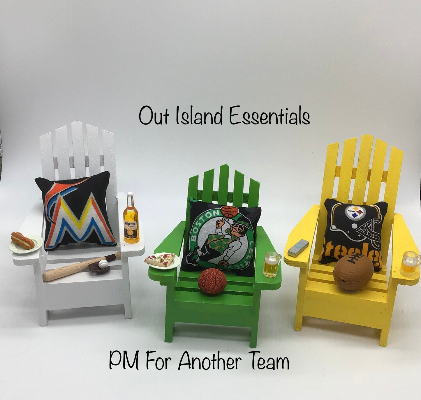 Steelers Ornament I NFL Christmas Ornament | Adirondack Chair Ornament I Pittsburgh Steelers Christmas Ornament I Coastal Cottage Christmas