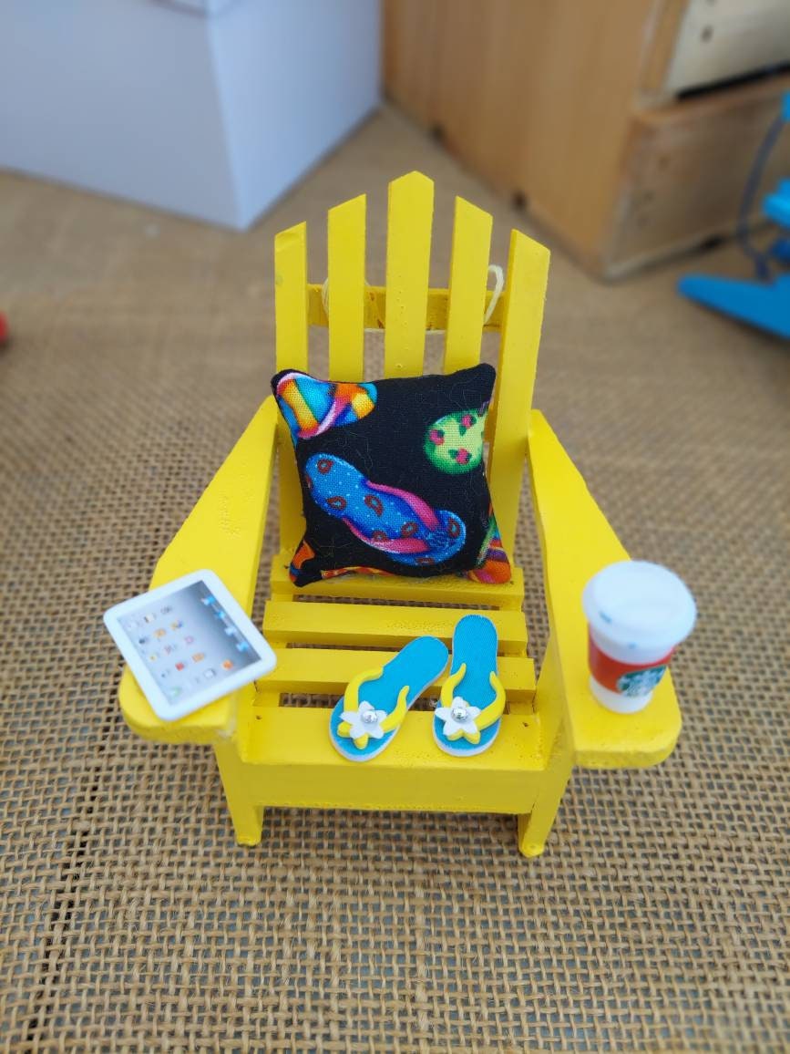 Adirondack Christmas Beach Ornament, Adirondack Chair Christmas Ornaments