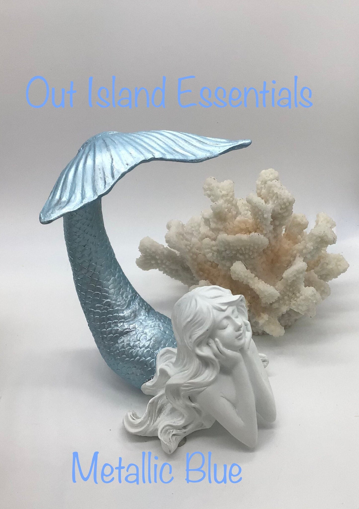 Tail Up Mermaid Statue | Mermaid Decoration | Daydreaming Mermaid | Fancy Tail Mermaid