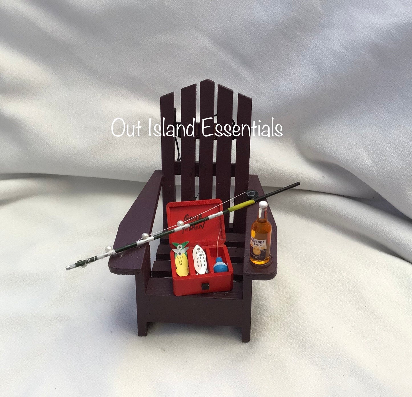 Gone Fishin For Christmas Beach Ornament | Adirondack Chair Christmas Ornament | Beach Chair Christmas Ornament | Coastal Christmas