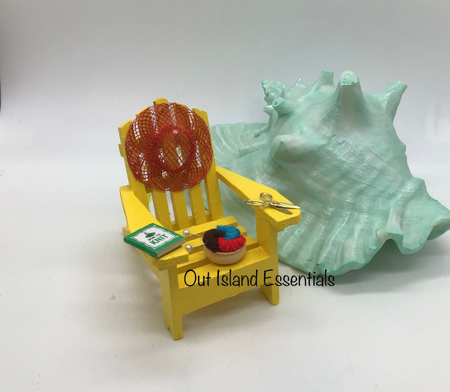 Adirondack Knitting Christmas Ornament, Christmas Beach Ornament, Adirondack Chair Christmas Ornament