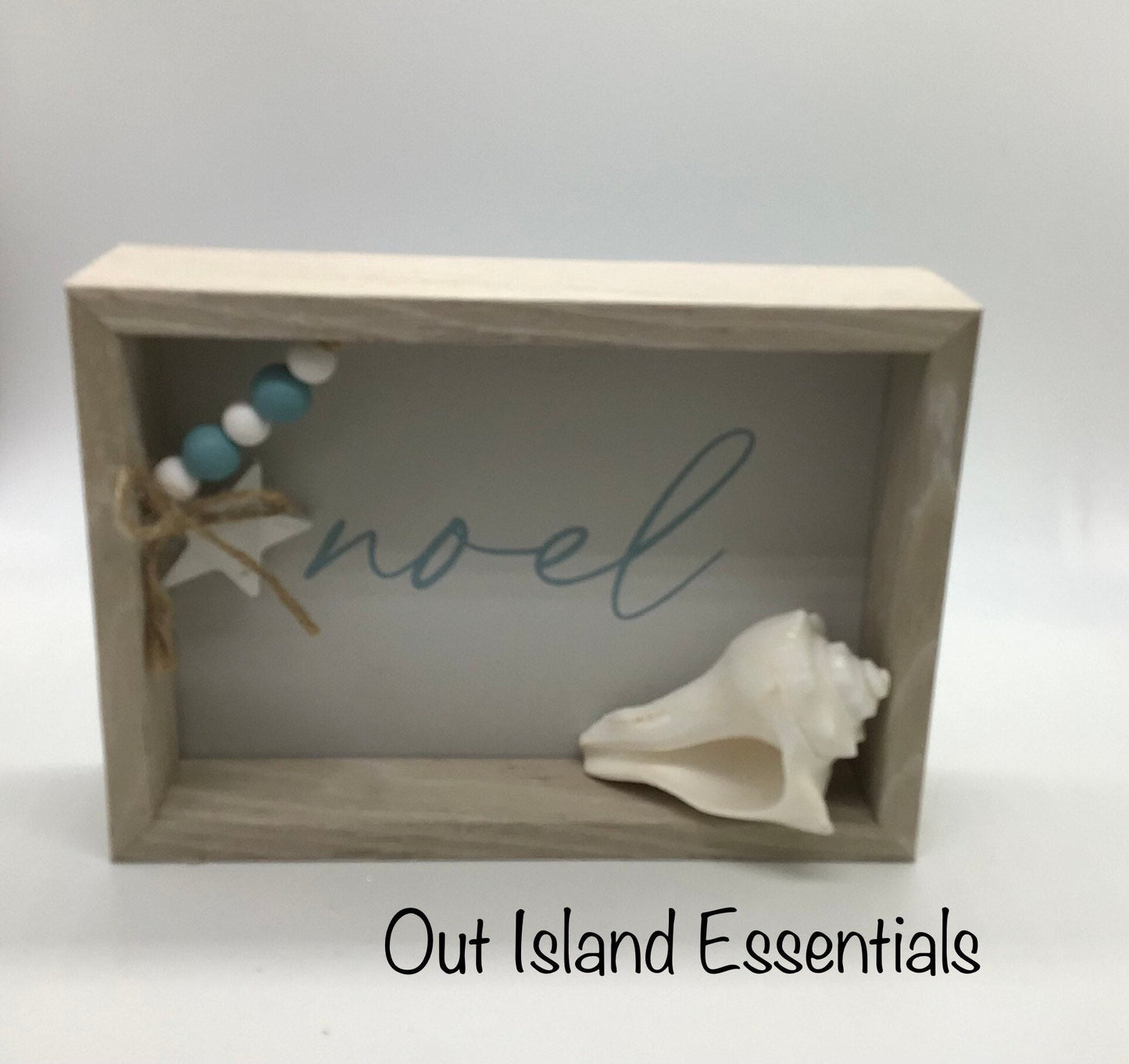 Beach Sign, Coastal Christmas Sign, Beachy Christmas Sign, Seashell Sign, Shell Sign, Beach Cottage Wall Hanging
