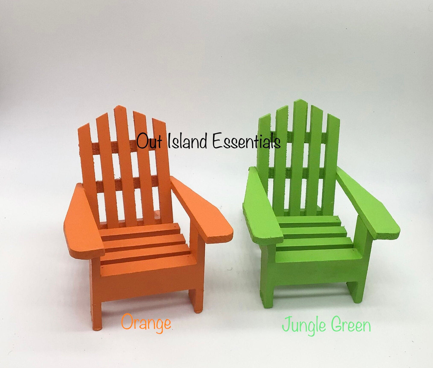 Painted Miniature Adirondack Chair, Finished Wood Fairy Chair, Adirondack Miniature Cake Topper, Assorted Colors