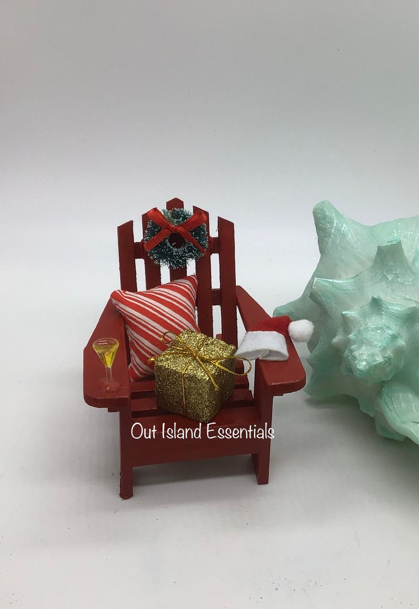 Adirondack Christmas Ornament, Christmas Beach Ornament, Miniature Adirondack Chair