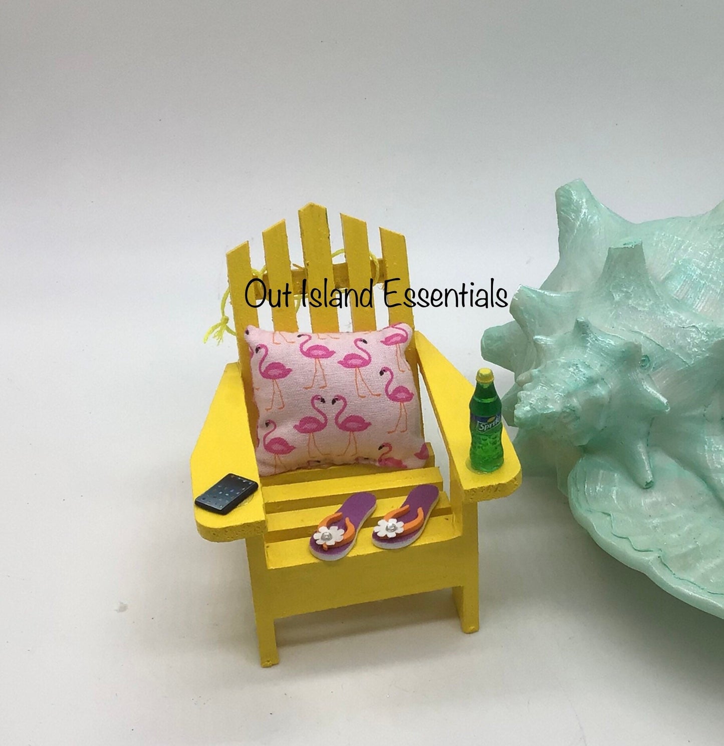 Adirondack Flamingo Christmas Ornament, Christmas Beach Ornament, Adirondack Chair Christmas Ornament