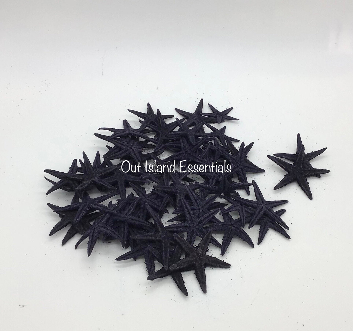 40 Dyed Navy Assorted Sizes Starfish | Craft Starfish | Small Wholesale Starfish | 1 - 2” Starfish I Coastal Invitation Accents