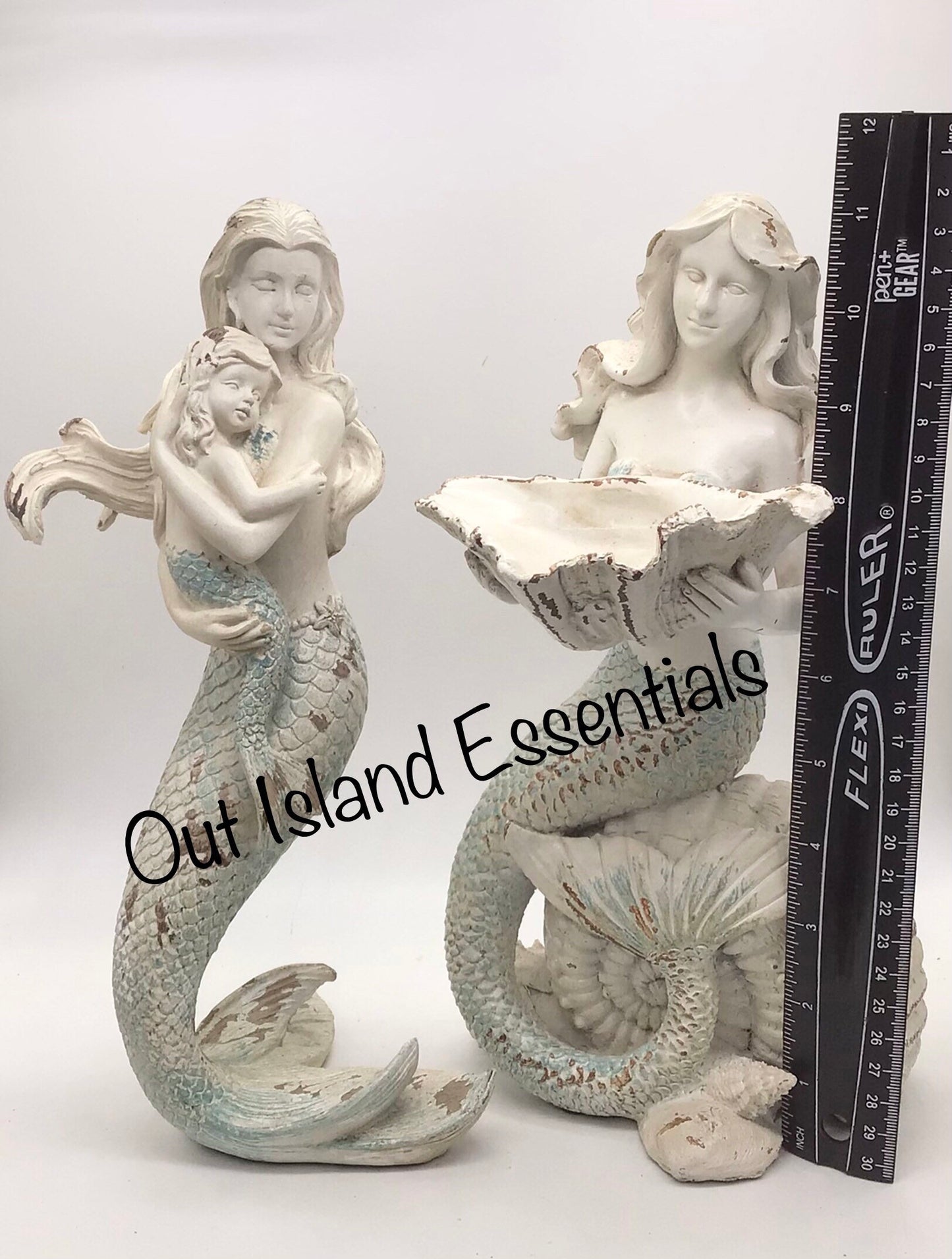 Mommy Mermaid Statue, Mermaid Statues, Daydreaming, Relaxing Mermaid, Mommy And Baby Mermaid