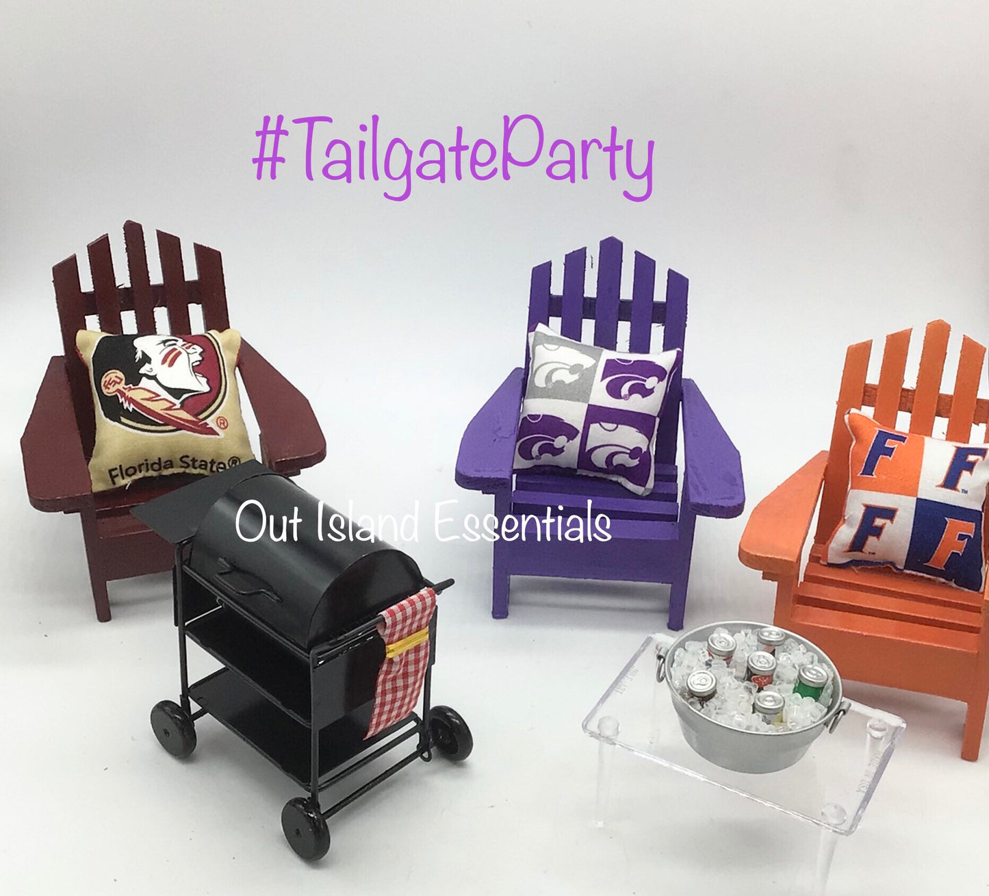 1:12 Scale Dollhouse Miniature BBQ Grill With Propane Tank