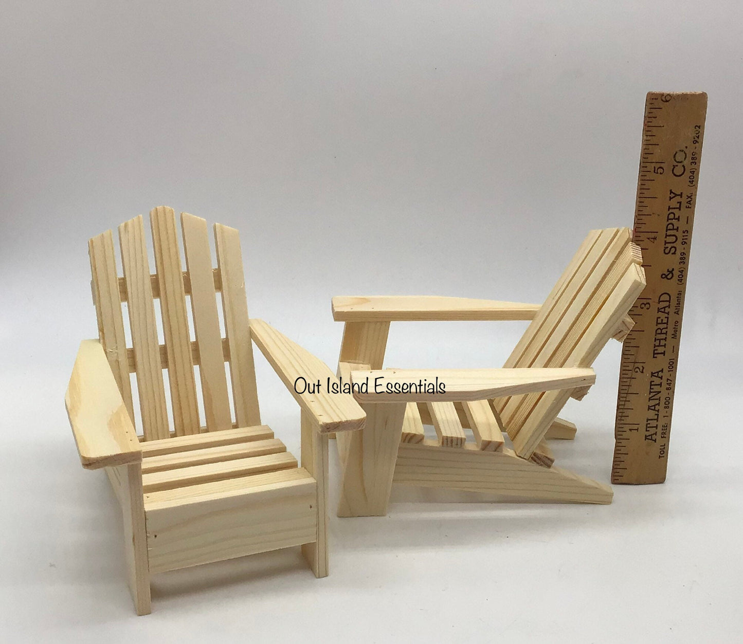 Miniature Adirondack Chair I Unfinished Wood Fairy Chair I Dollhouse Miniature I Cake Topper I DIY Crafts