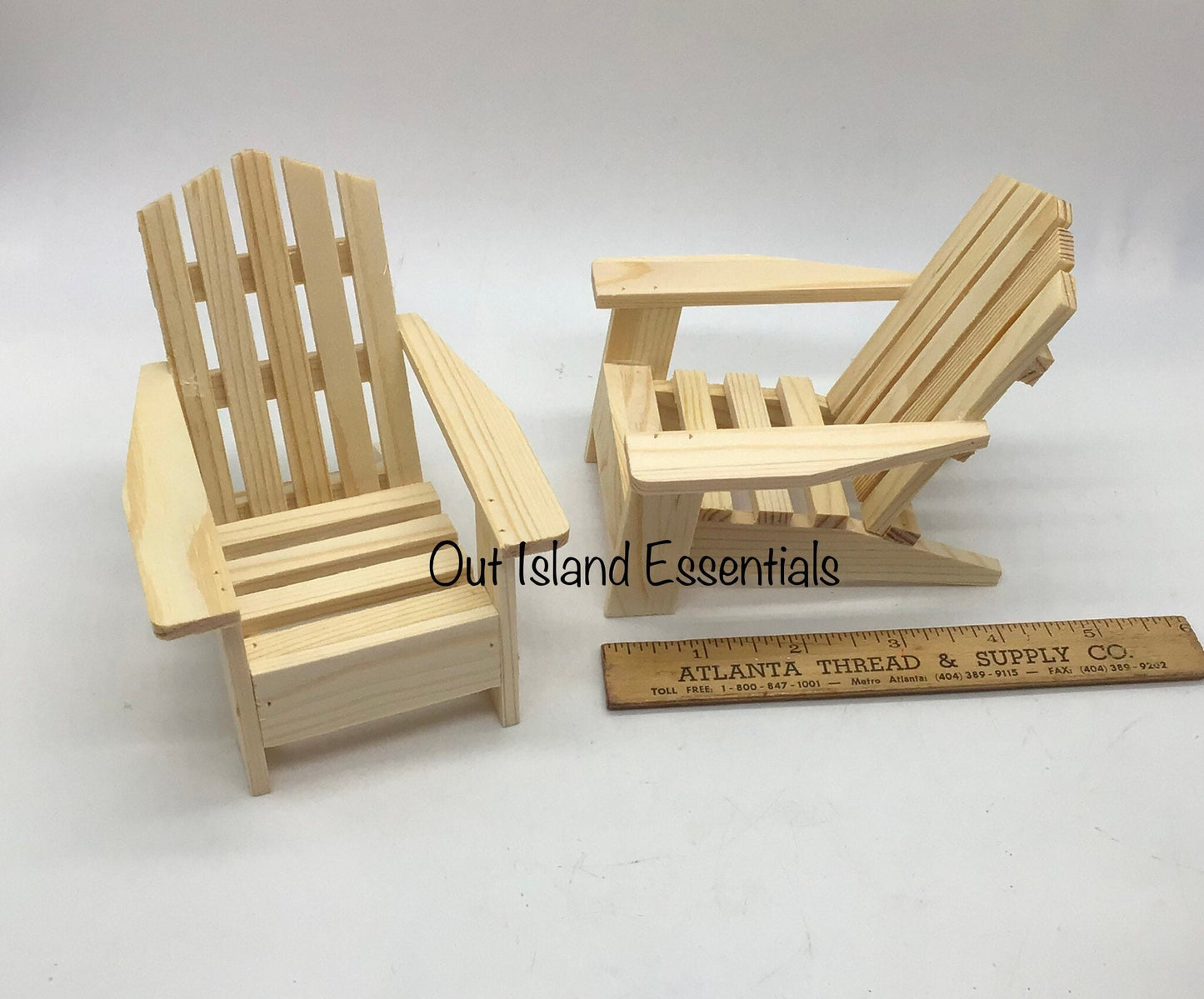 Miniature Adirondack Chair I Unfinished Wood Fairy Chair I Dollhouse Miniature I Cake Topper I DIY Crafts