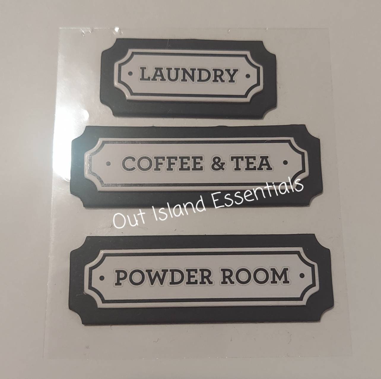 Miniature Wall Signs I Miniature Laundry Room Sign I Miniature Kitchen Sign I Miniature Powder Room Sign I 1:12 Scale