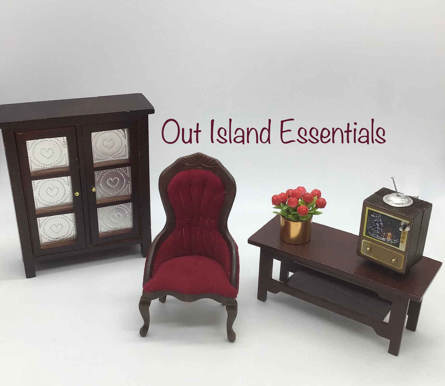 Miniature Lady's Victorian Chair I Dollhouse Antique Velour Chair I Dollhouse Miniature Furniture I Miniature Chair I Miniature 1 12 Scale