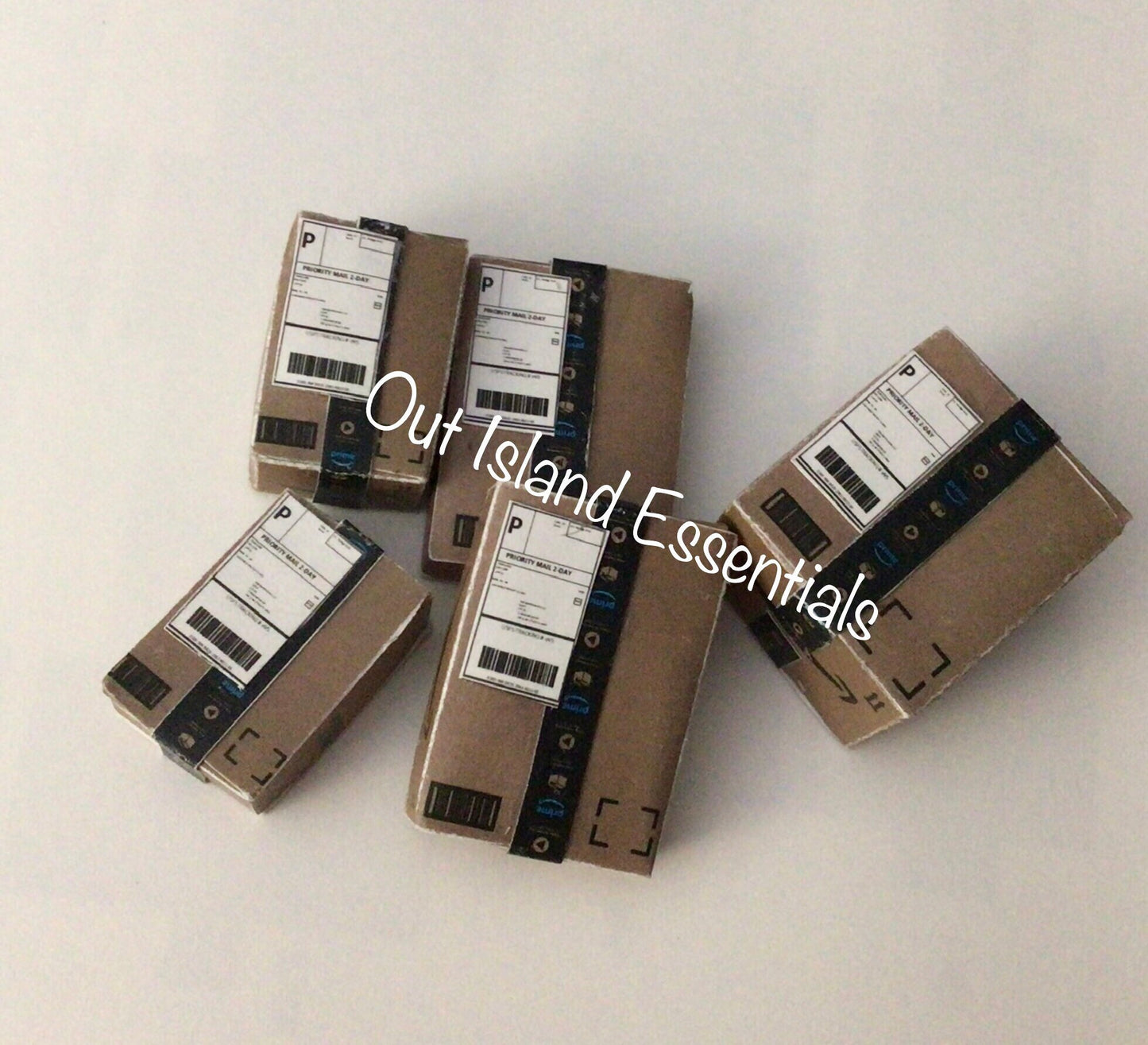 5 Pcs. Dollhouse Popular Packages I Miniature Doll Mail I Miniature Dollhouse Package Boxes I 1:12 Scale Dollhouse Shipping