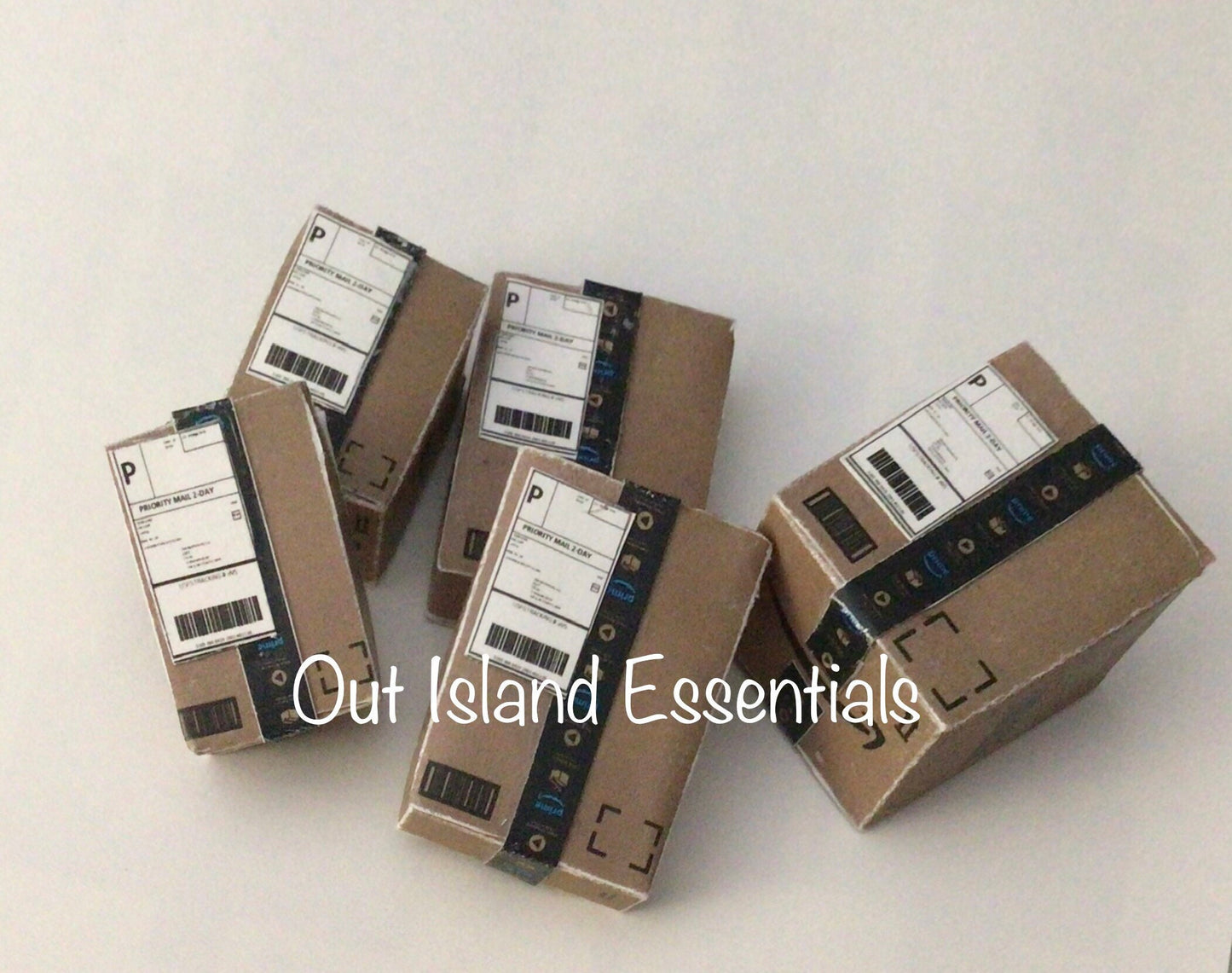 5 Pcs. Dollhouse Popular Packages I Miniature Doll Mail I Miniature Dollhouse Package Boxes I 1:12 Scale Dollhouse Shipping