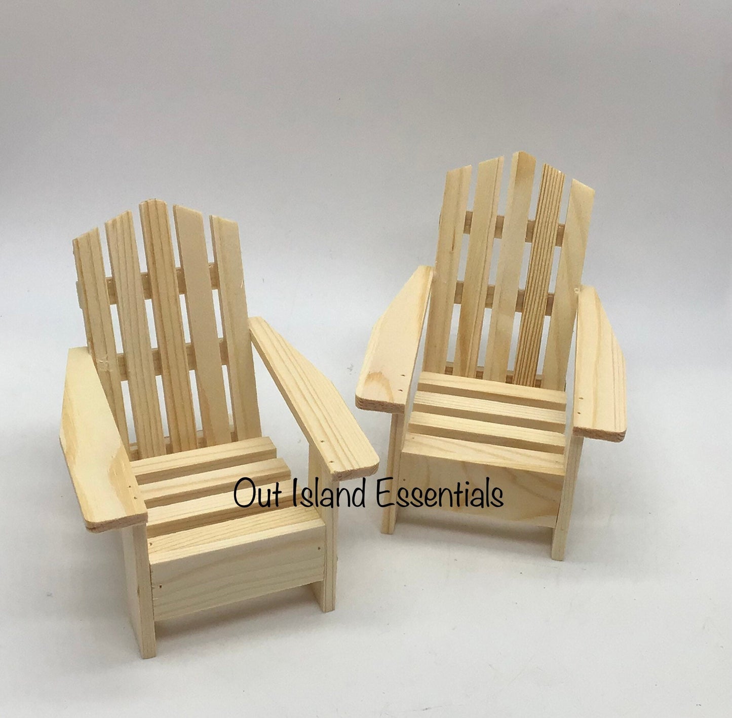 Miniature Adirondack Chair I Unfinished Wood Fairy Chair I Dollhouse Miniature I Cake Topper I DIY Crafts