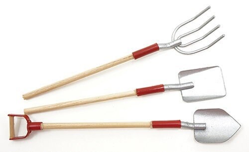3 Pcs. Dollhouse Gardening Tools, Fairy Garden Tools 1:12 Scale