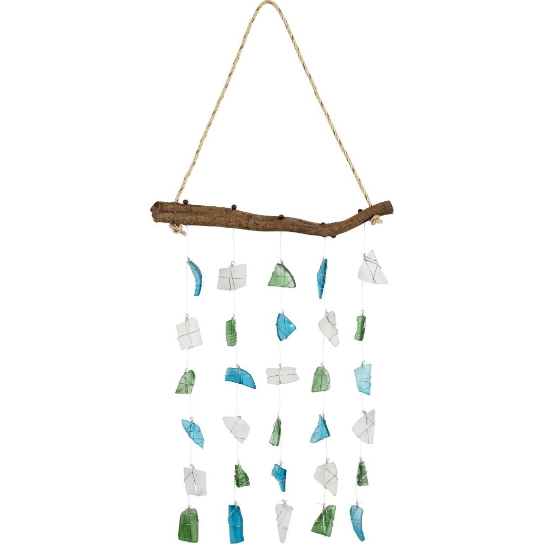 Coastal Seaglass Wind Chimes Blue Green And White Sea Glass Chimes Coastal Wind Chime