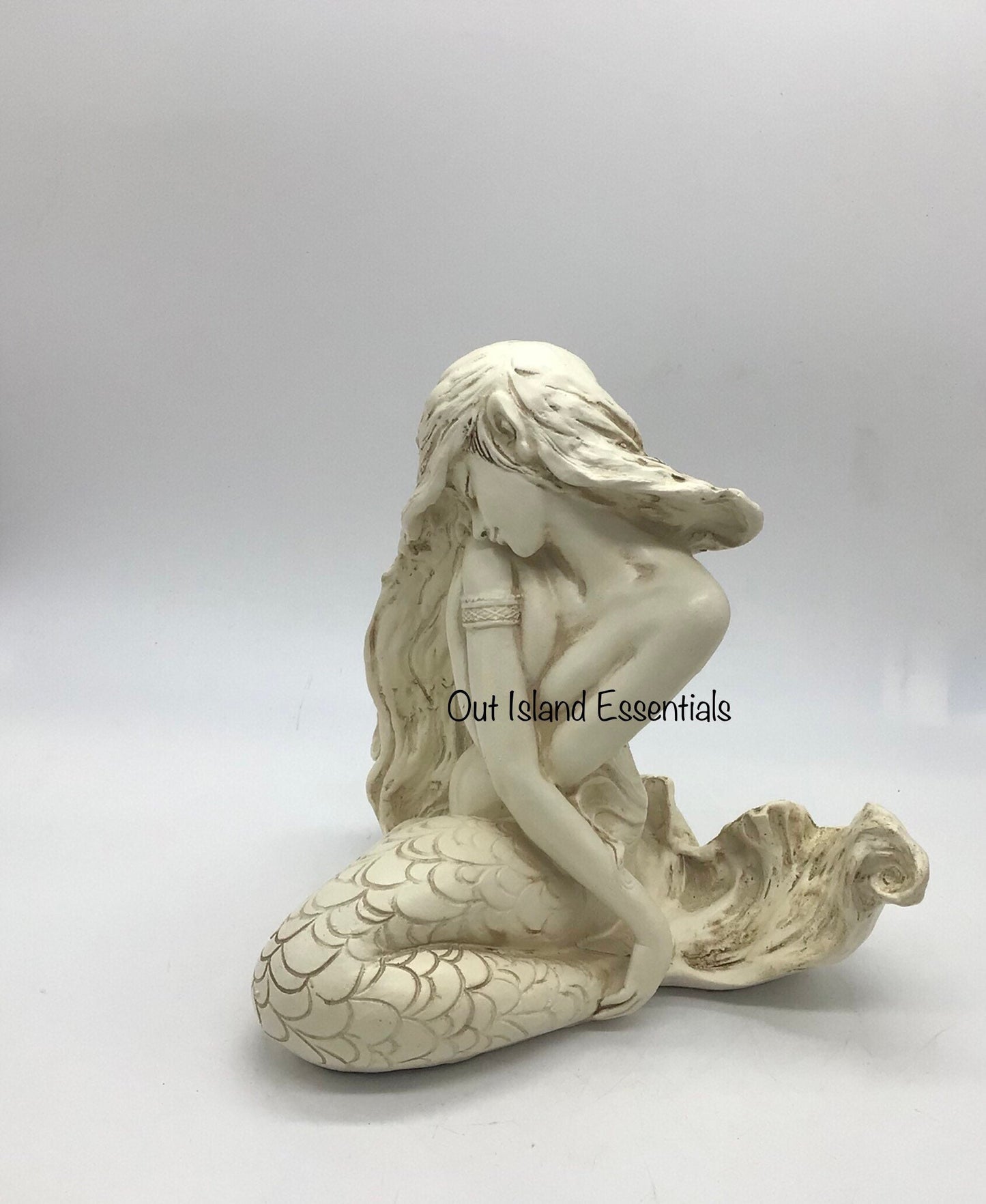 Dreaming Mermaid Statue, Relaxing Mermaid, Little Mermaid Napping