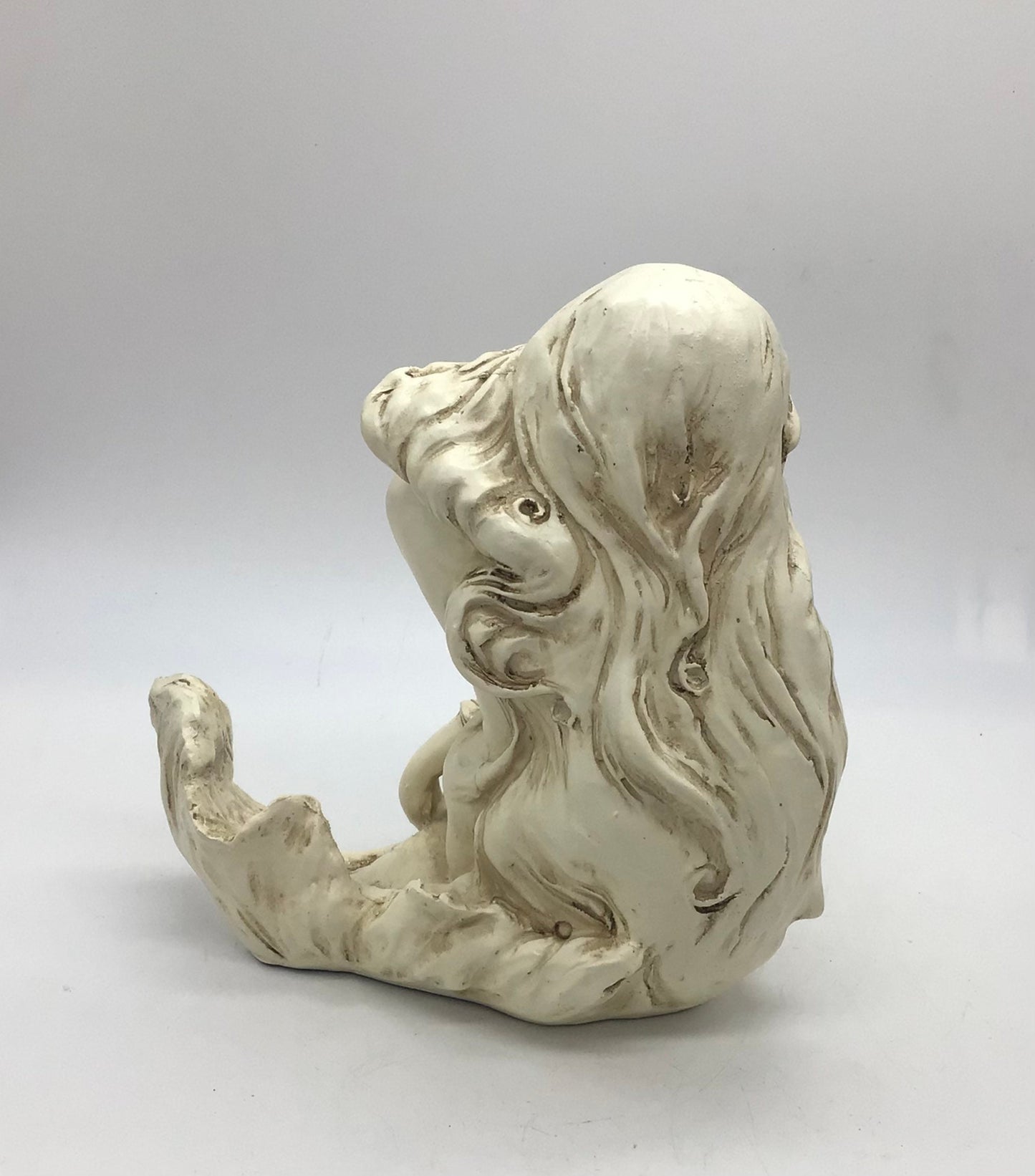 Dreaming Mermaid Statue, Relaxing Mermaid, Little Mermaid Napping