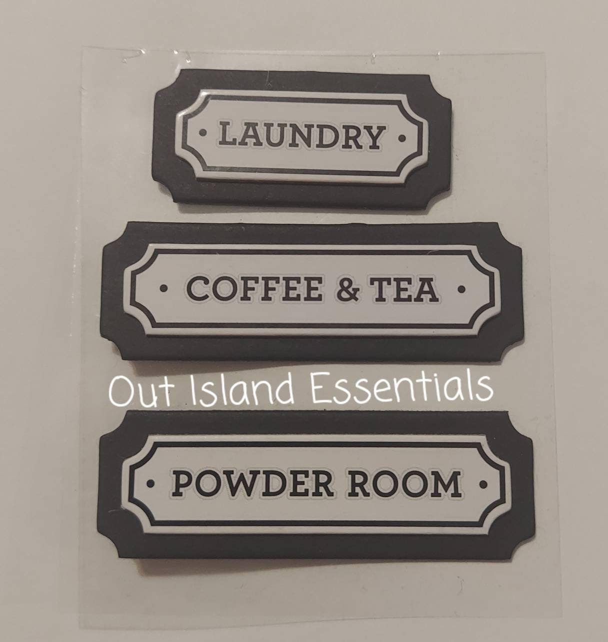 Miniature Wall Signs I Miniature Laundry Room Sign I Miniature Kitchen Sign I Miniature Powder Room Sign I 1:12 Scale