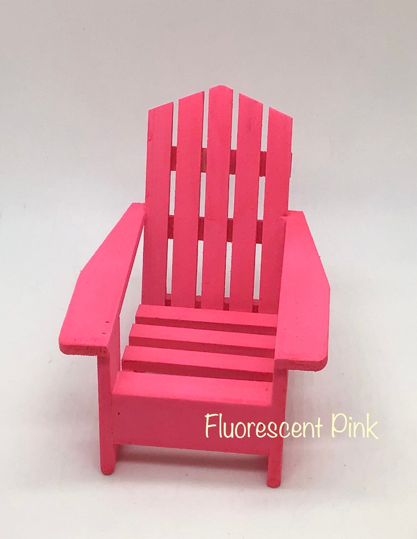 Painted Miniature Adirondack Chair, Finished Wood Fairy Chair, Adirondack Miniature Cake Topper, Assorted Colors