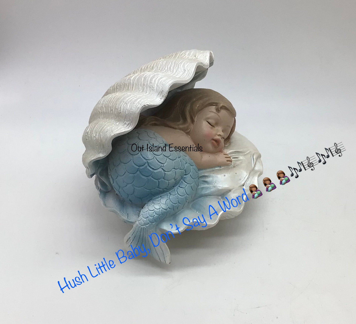 Mermaid Baby In Clam, Sleeping Merbaby, Napping MerBaby, Little Mermaid In Shell