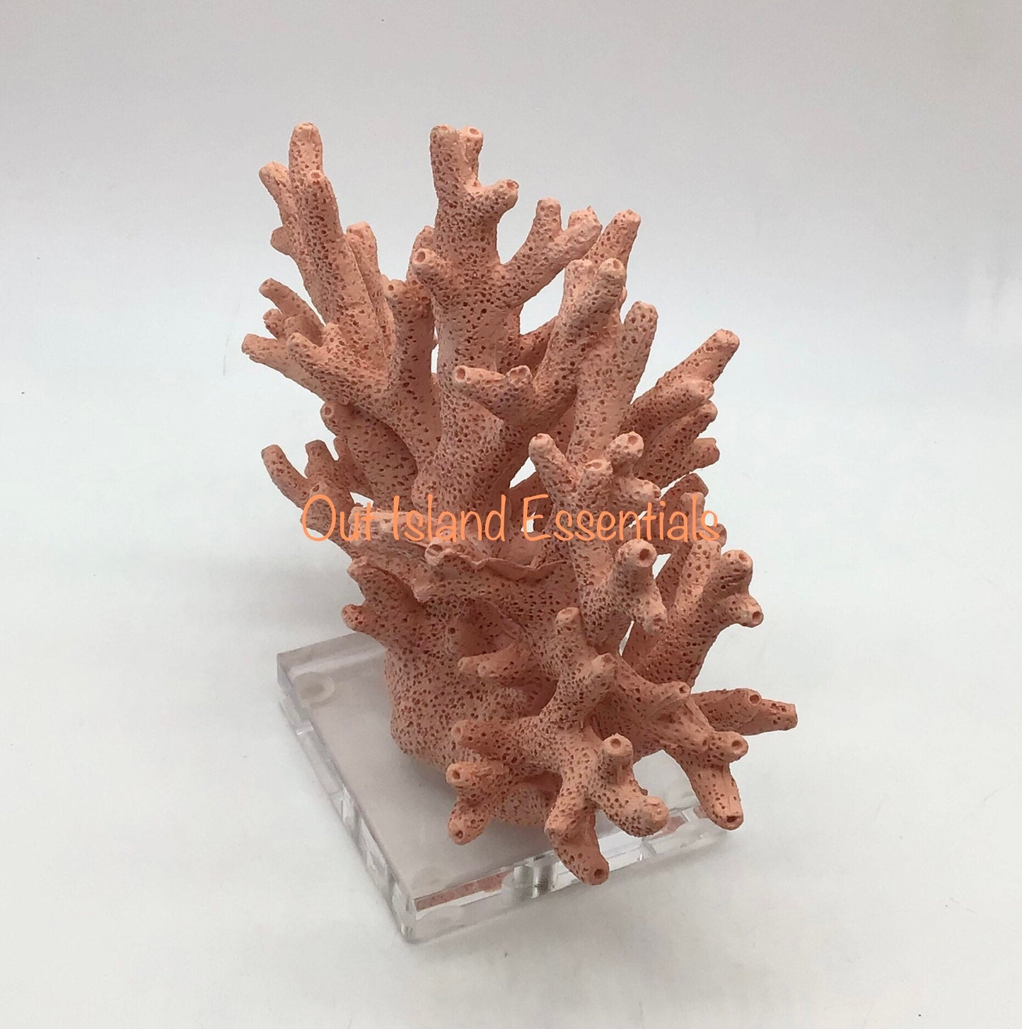 Faux Orange Coral Display, Eco Friendly Coral Display, Orange Finger Coral Decor