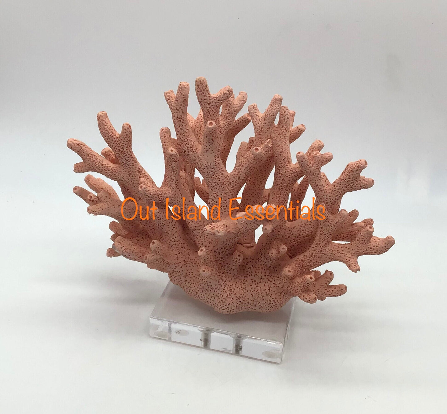 Faux Orange Coral Display, Eco Friendly Coral Display, Orange Finger Coral Decor