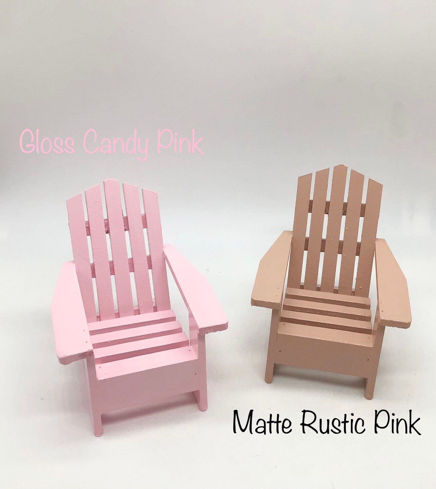 Painted Miniature Adirondack Chair, Finished Wood Fairy Chair, Adirondack Miniature Cake Topper, Assorted Colors