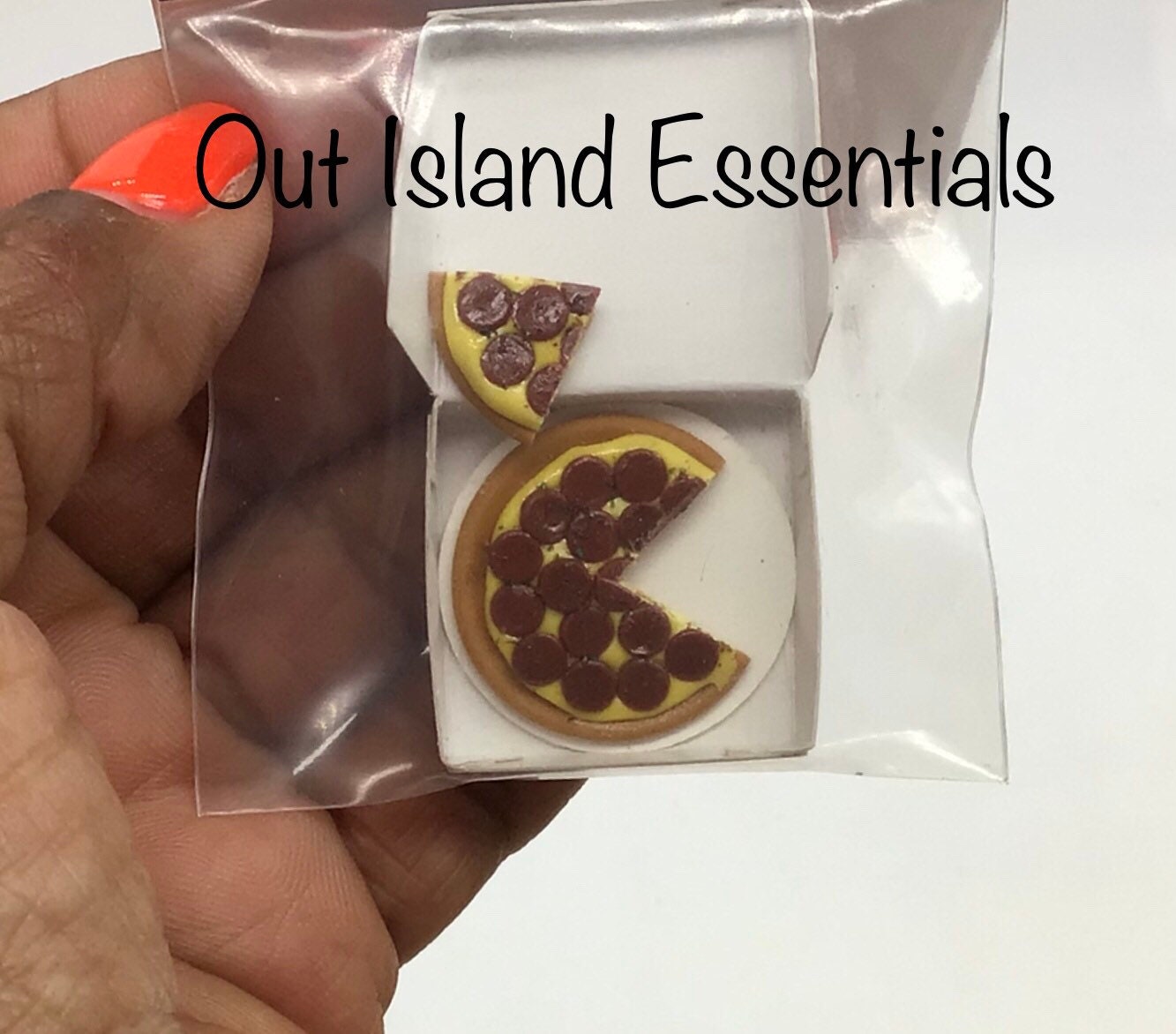 Miniature Pizza In Box I Dollhouse Pizza I Miniature Doll Favorite Food I Miniature Dollhouse Food I 1:12 Scale Dollhouse Accessories