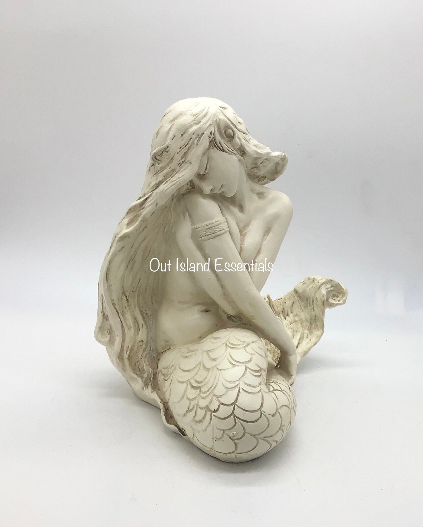 Dreaming Mermaid Statue, Relaxing Mermaid, Little Mermaid Napping