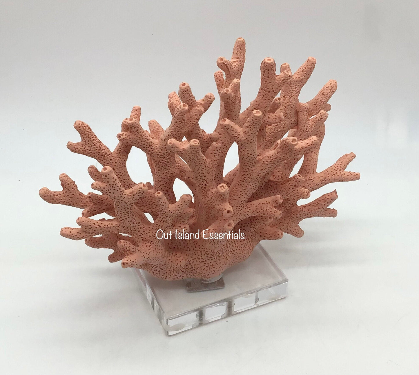Faux Orange Coral Display, Eco Friendly Coral Display, Orange Finger Coral Decor