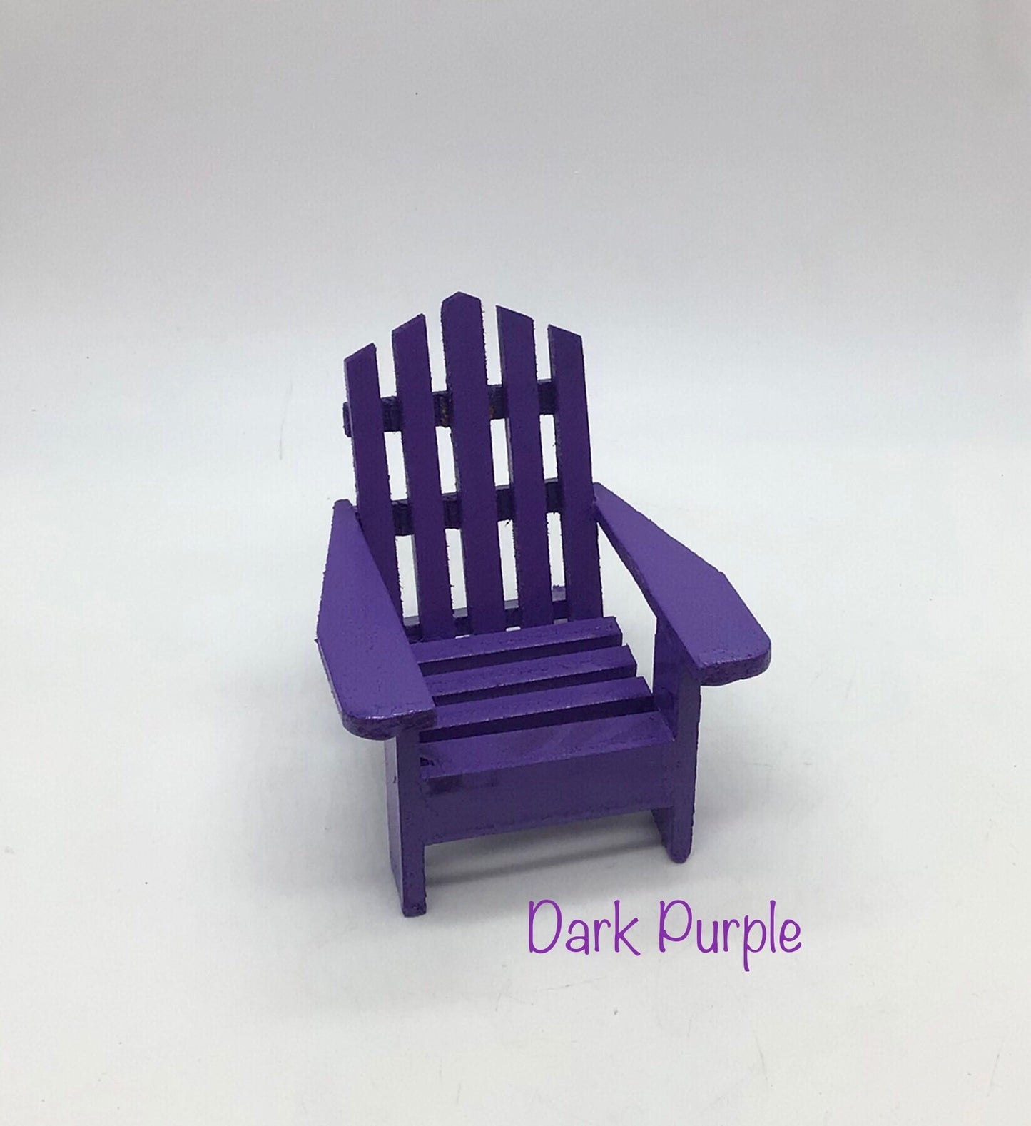 Painted Miniature Adirondack Chair, Finished Wood Fairy Chair, Adirondack Miniature Cake Topper, Assorted Colors