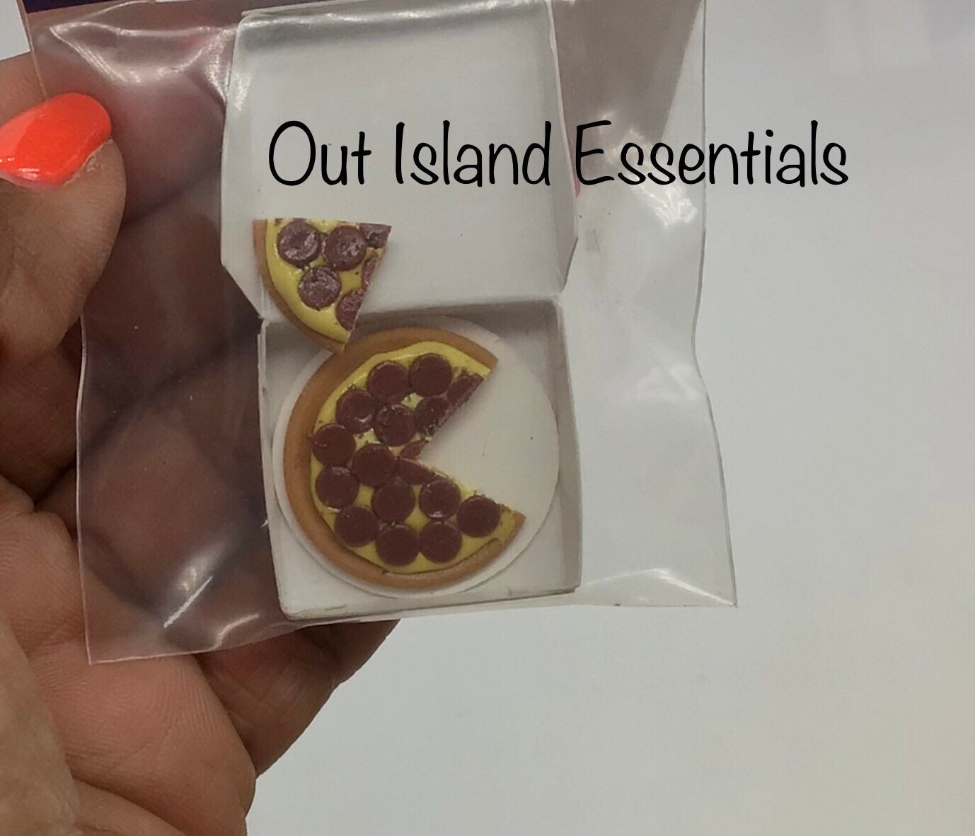 Miniature Pizza In Box I Dollhouse Pizza I Miniature Doll Favorite Food I Miniature Dollhouse Food I 1:12 Scale Dollhouse Accessories