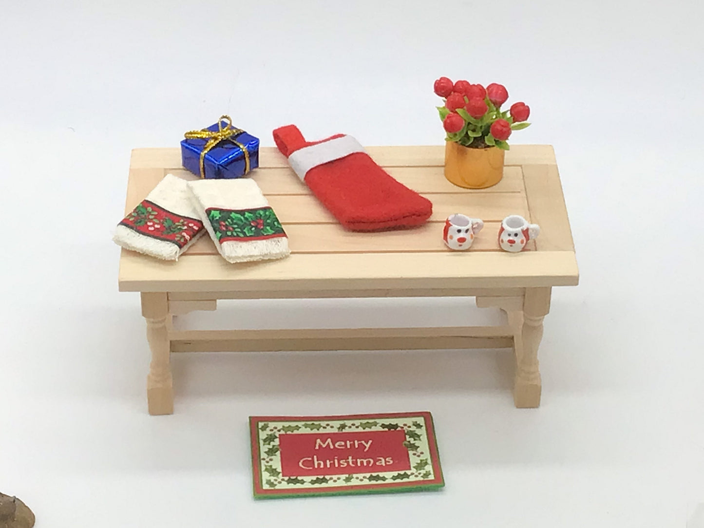 Miniature Christmas Mugs I Miniature 1:12 Scale Cozy Christmas Decorative Mugs I Miniature Christmas Decor