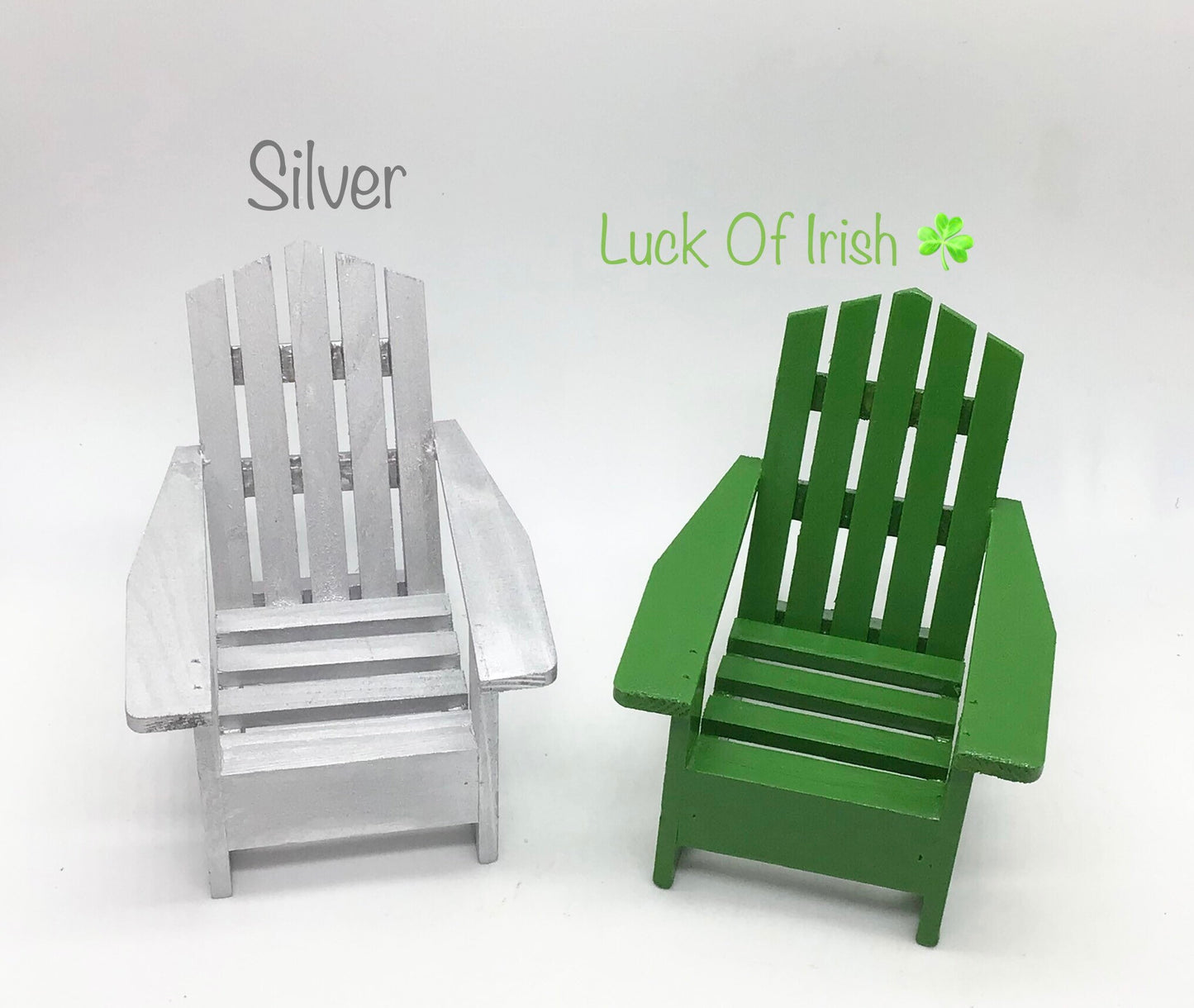 Painted Miniature Adirondack Chair, Finished Wood Fairy Chair, Adirondack Miniature Cake Topper, Assorted Colors