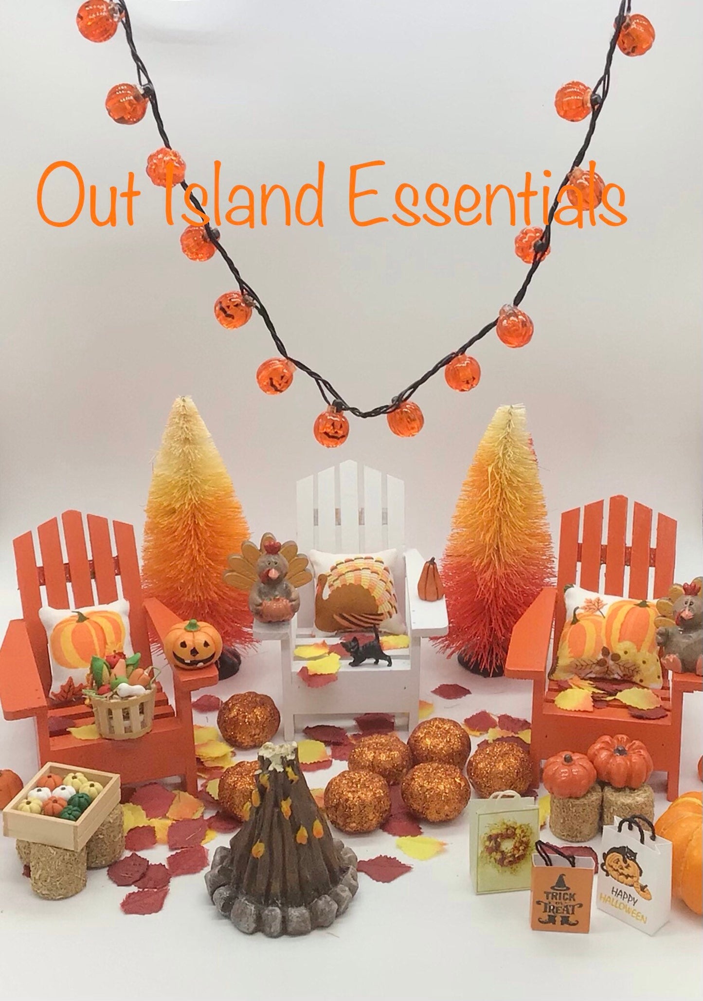 Dollhouse Miniature Fall Decor I Miniature Doll Autumn I Miniature Halloween Decor I 1:12 Scale Doll Fall | Miniature Fall And Autumn