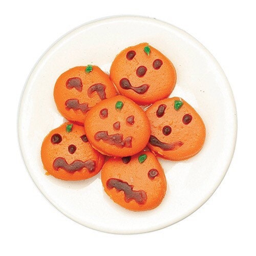Assorted Halloween Miniature I Jack O Lantern I Halloween Cookies I Miniature Candy I Halloween Hat I Halloween Pumpkins I 1:12 Scale