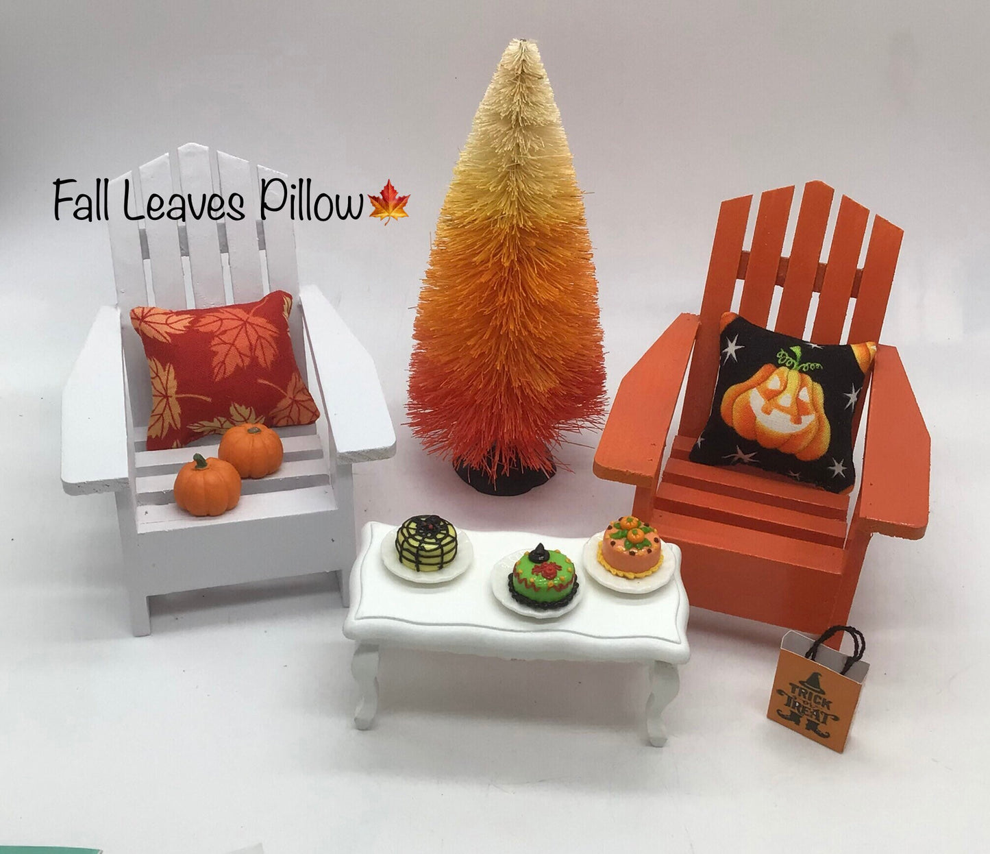 Dollhouse Miniature Fall Decor I Miniature Doll Autumn I Miniature Halloween Decor I 1:12 Scale Doll Fall | Miniature Fall And Autumn