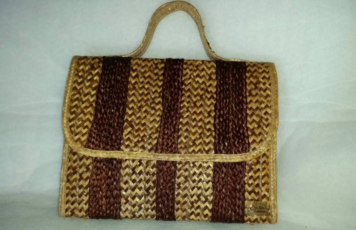 SALE! Was 140, Now 120. Briefcase, Portfolio, Straw Briefcase, Handmade Straw Handbag, Bahamian Straw Bag Computer Bag