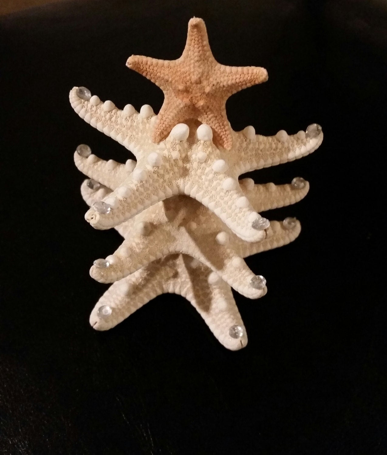 Starfish Christmas Tree Decoration, Rhinestone Starfish Christmas Tree