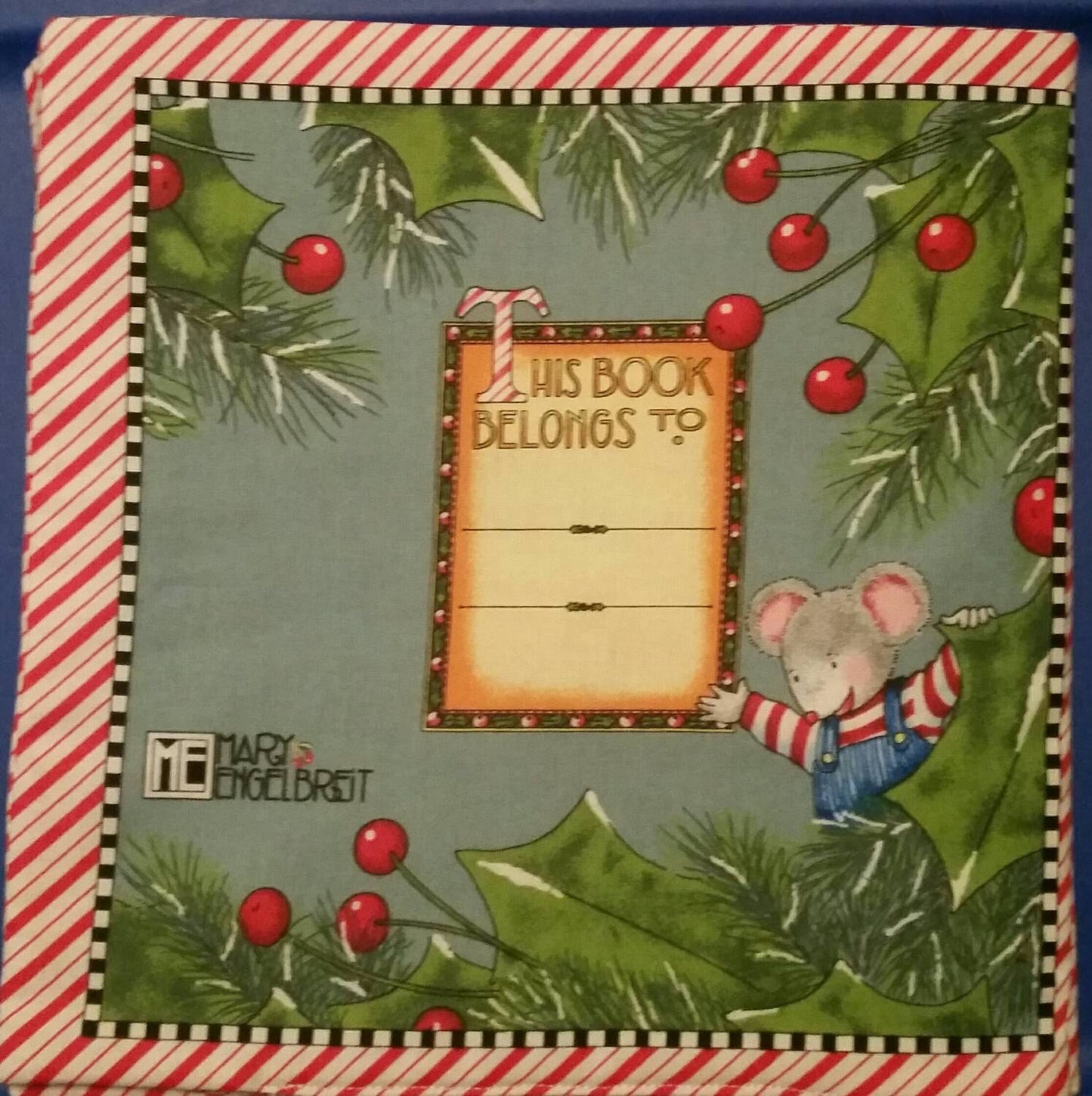 Mary Engelbert's A Merry Little Christmas Fabric Book, Fabric Book, Children's Book, Cloth Book, Baby Book, Washable Fabric Book