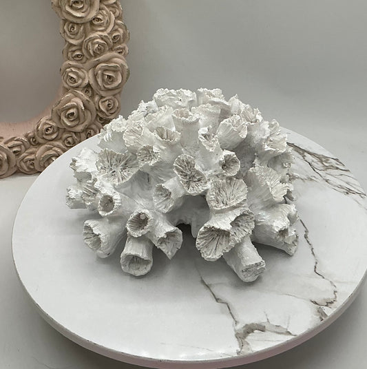 Faux White Tube Coral, Eco Friendly Coral, Faux White Coral Decor