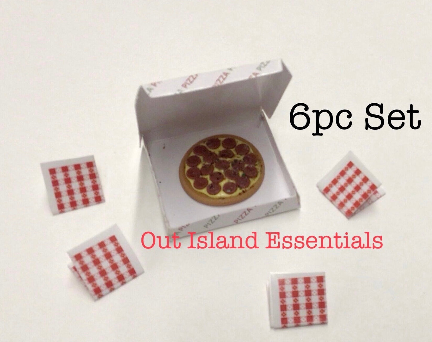 Miniature Pizza In Box I Dollhouse Pizza I Miniature Doll Favorite Food I Miniature Dollhouse Food I 1:12 Scale Dollhouse Accessories