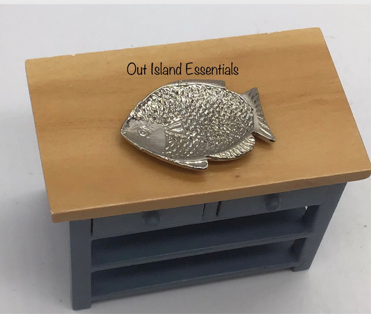 Miniature Fish Platter I Miniature Dollhouse Entertaining I Miniature Sliver Tray I Dollhouse Miniature Accessories I 1 12 Scale Tray