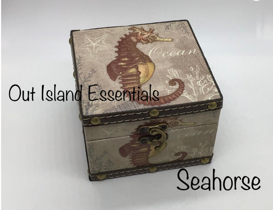 Seashell Box I Seashell Trinket Box I Gift Box I Seashell Display Box I Coastal Decorations I Coffee Table Decor I Seashell Wooden Box