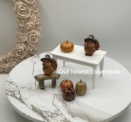 Miniature Turkey | Dollhouse Miniature Fall Decor | Turkey Miniature
