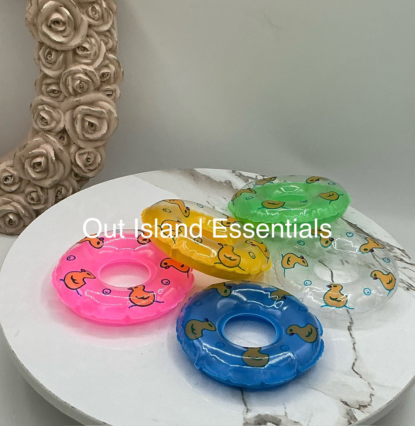 Over Sized XL Miniature Beach Gear I Miniature Beach Floaty I Dollhouse Miniature Floating Ring I Dollhouse 1:12 Scale Pool Accessories
